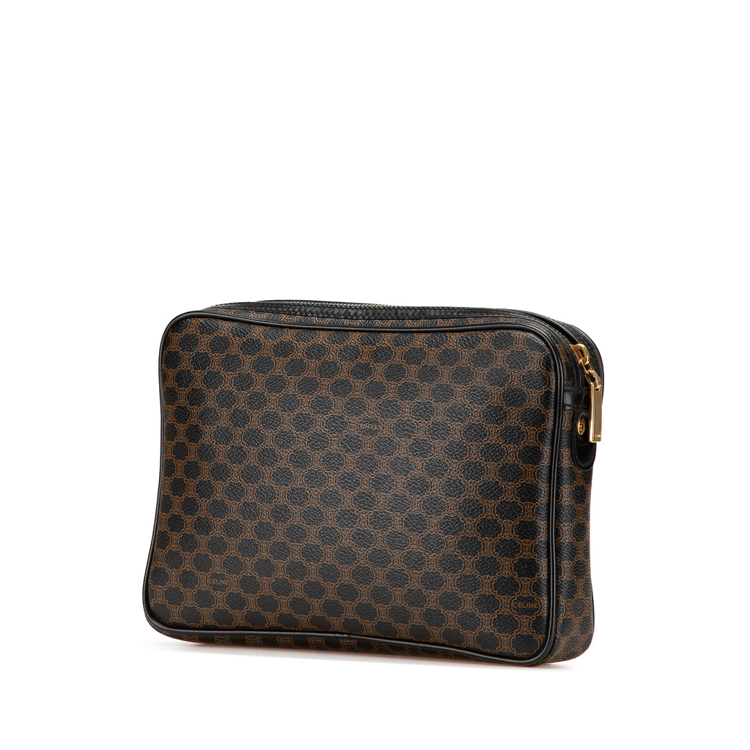 Macadam Coated Canvas Clutch Black - Gaby Paris