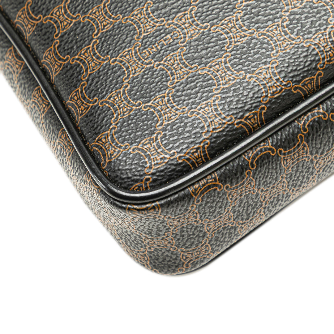 Macadam Coated Canvas Clutch Black - Gaby Paris