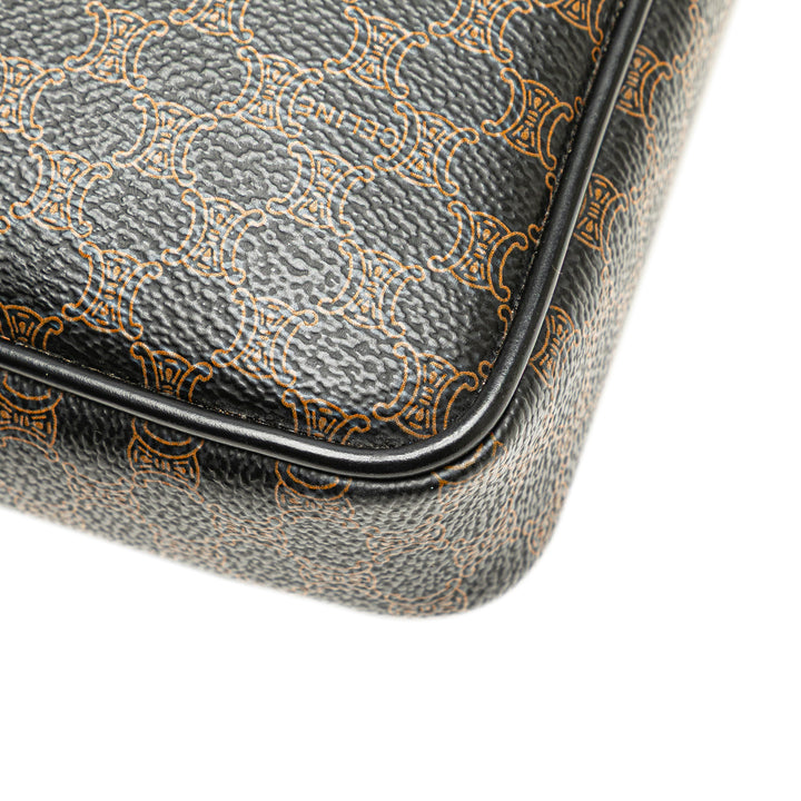 Macadam Coated Canvas Clutch Black - Gaby Paris