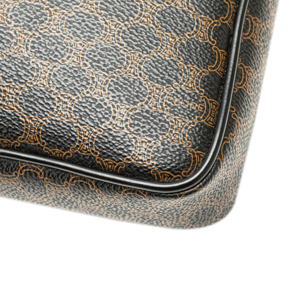 Macadam Coated Canvas Clutch Black - Gaby Paris