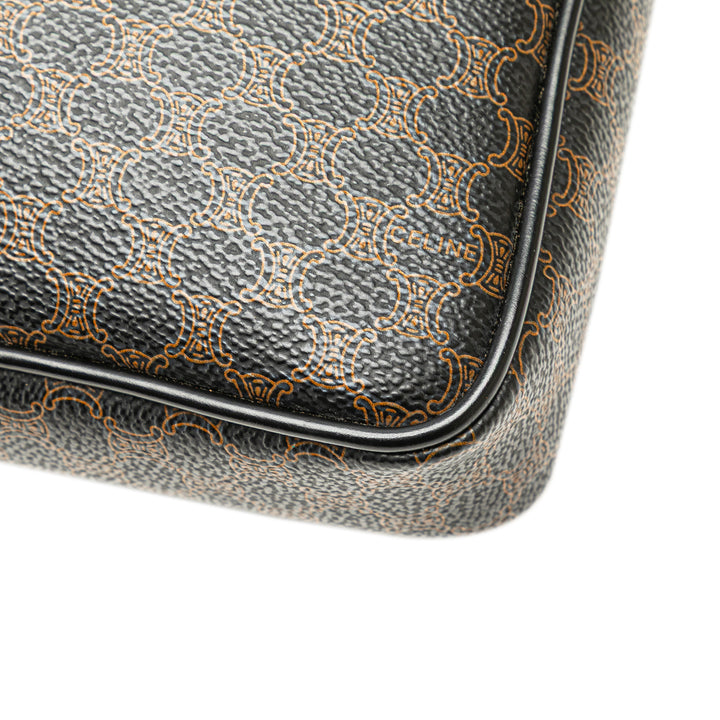 Macadam Coated Canvas Clutch Black - Gaby Paris