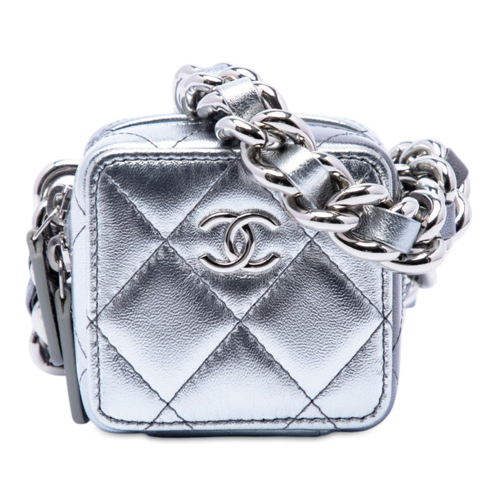 Chanel Metallic Cuir d'agneau Coco Punk Cube Sac