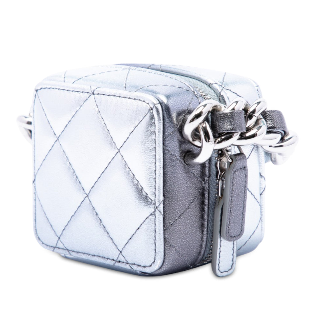 Chanel Metallic Cuir d'agneau Coco Punk Cube Sac