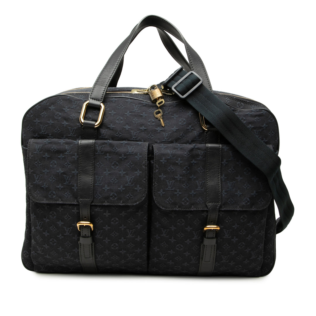 Lin Claudine Duffle Sac Mini Monogram Bleu
