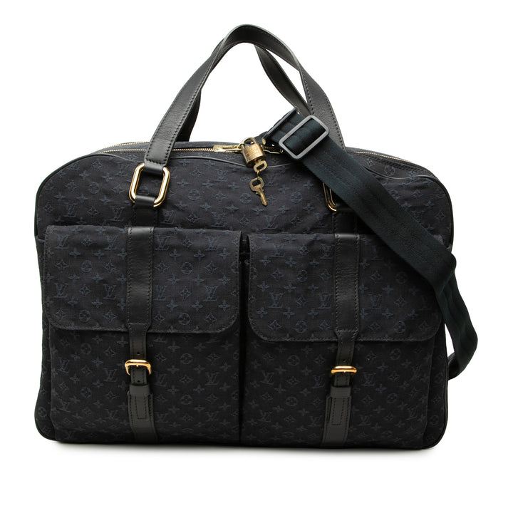 Lin Claudine Duffle Sac Mini Monogram Bleu