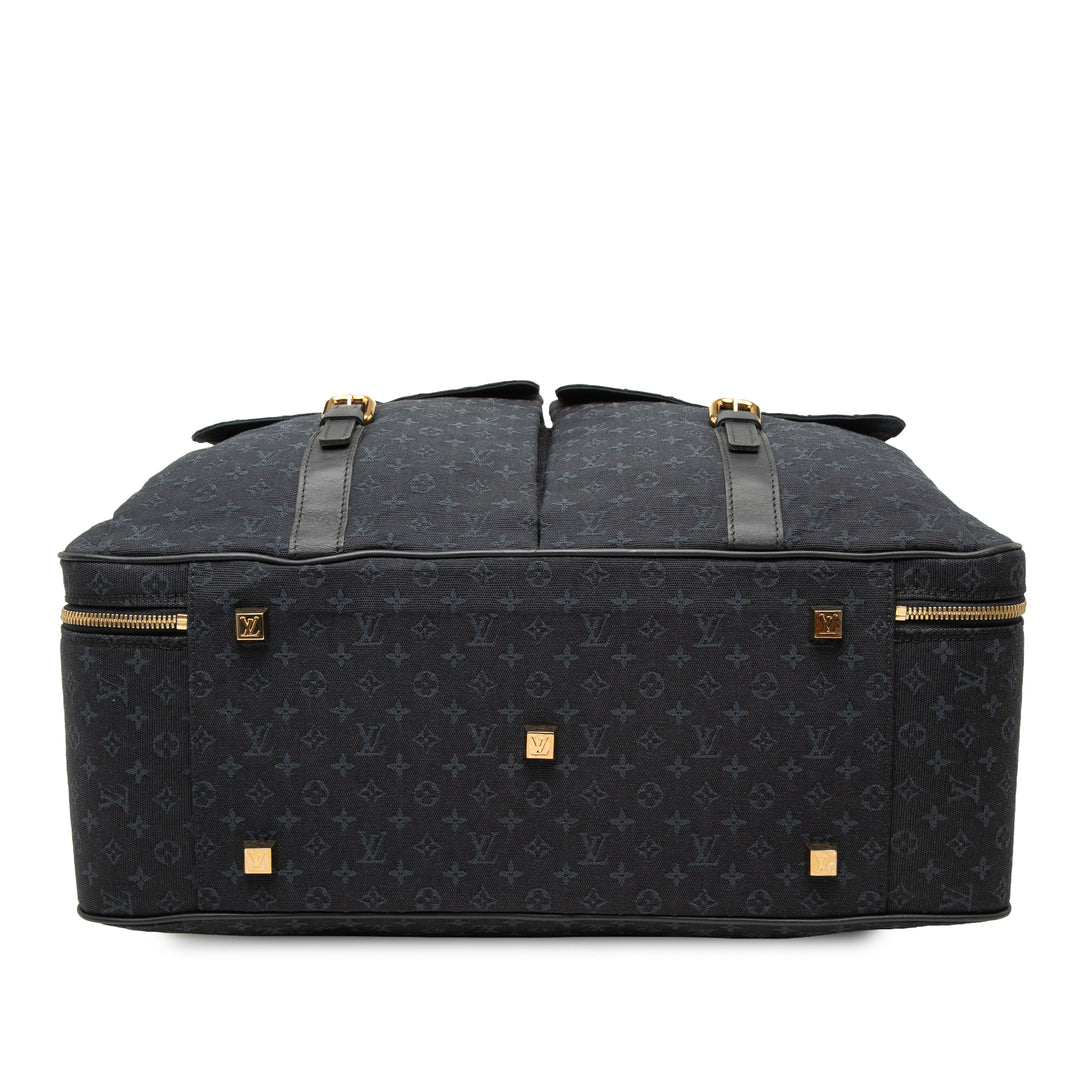 Lin Claudine Duffle Sac Mini Monogram Bleu