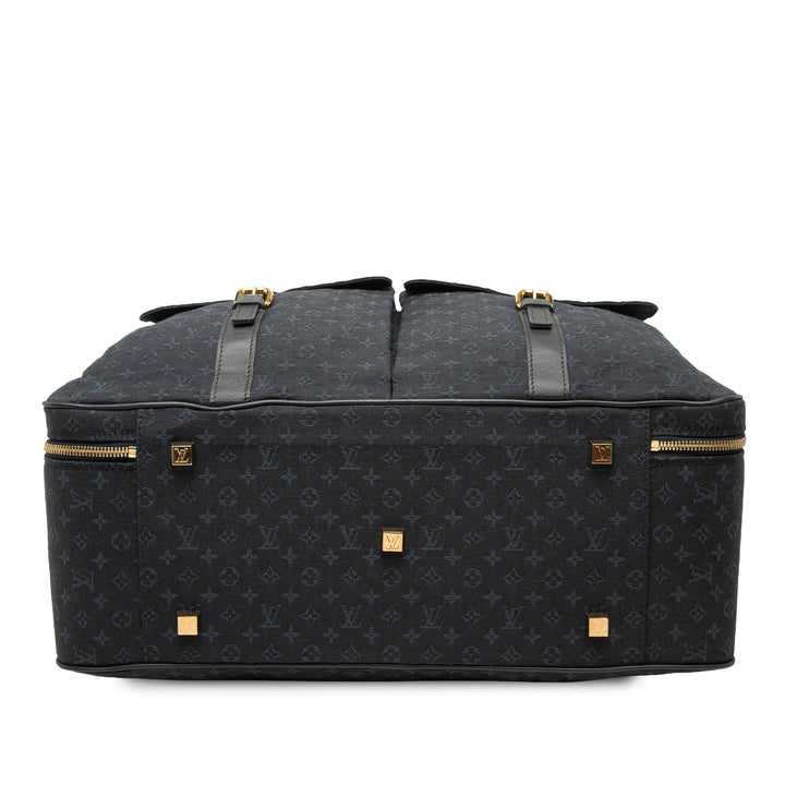 Lin Claudine Duffle Sac Mini Monogram Bleu