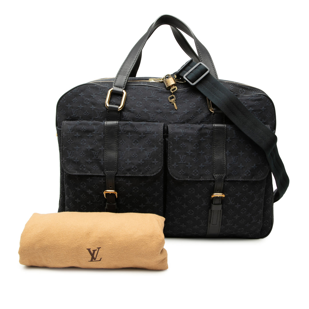 Lin Claudine Duffle Sac Mini Monogram Bleu