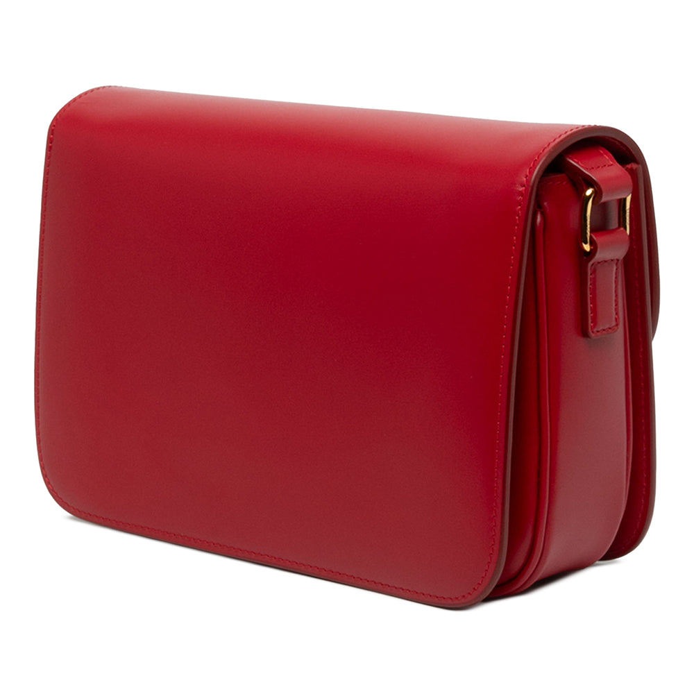 Celine Classique brillant Triomphe Sac Cuir de veau Rouge – vue 2 – GABY PARIS