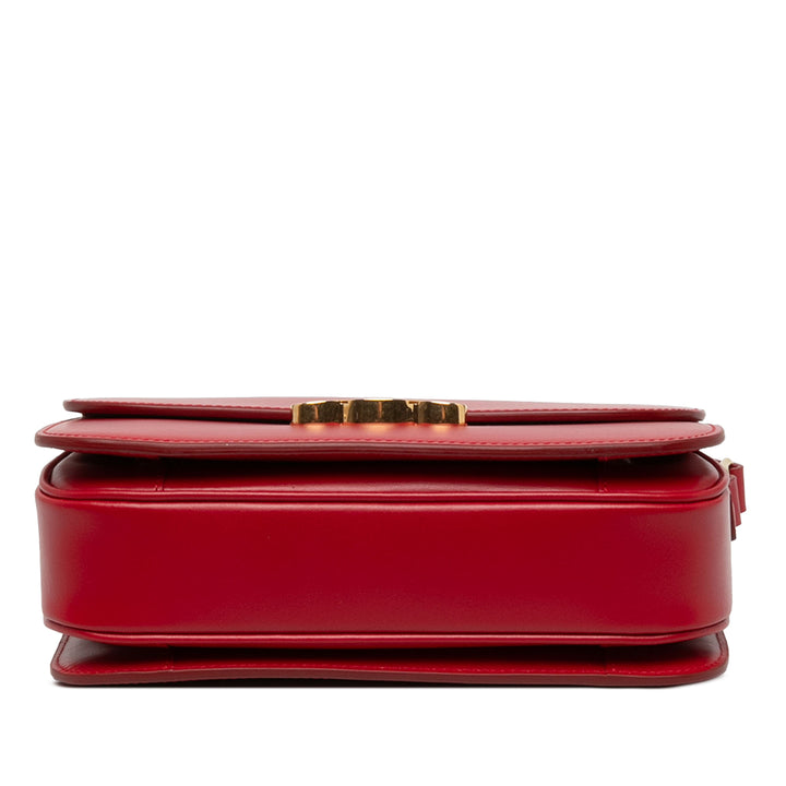 Celine Classique brillant Triomphe Sac Cuir de veau Rouge – vue 3 – GABY PARIS