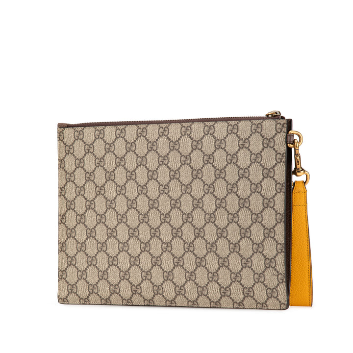 GG Supreme Neo Vintage Clutch Brown - Gaby Paris