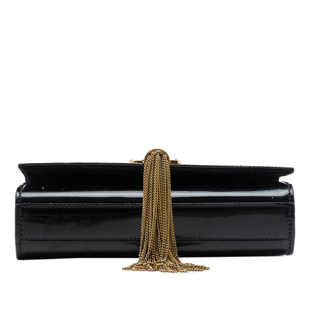 Saint Laurent Kate Pompon Sac Petit Monogram Noir – vue 3 – GABY PARIS