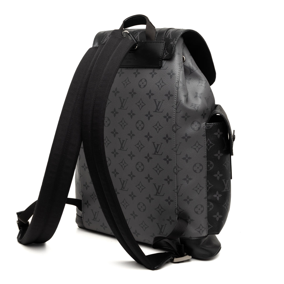 Louis Vuitton Reverse Christopher MM Monogram Eclipse Noir – vue 2 – GABY PARIS