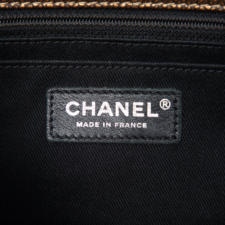 Chanel Métallisé CC Timeless à rabat Petit Cuir caviar