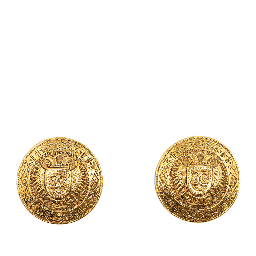 Chanel CC Clip On Earrings Gold - GABY PARIS