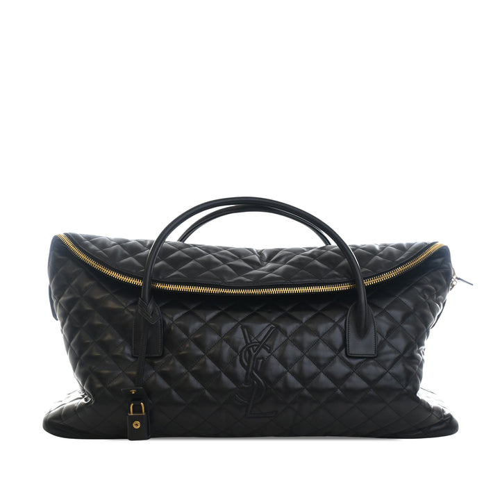 Saint Laurent Matelassé Cuir de veau Monogram ES Giant Sac de voyage