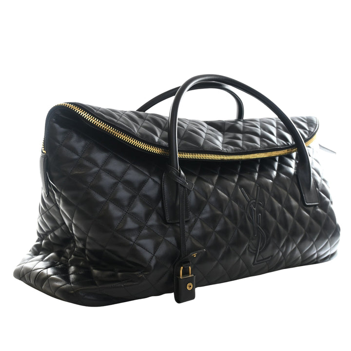 Saint Laurent Matelassé Cuir de veau Monogram ES Giant Sac de voyage