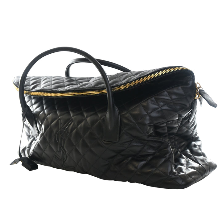 Saint Laurent Matelassé Cuir de veau Monogram ES Giant Sac de voyage