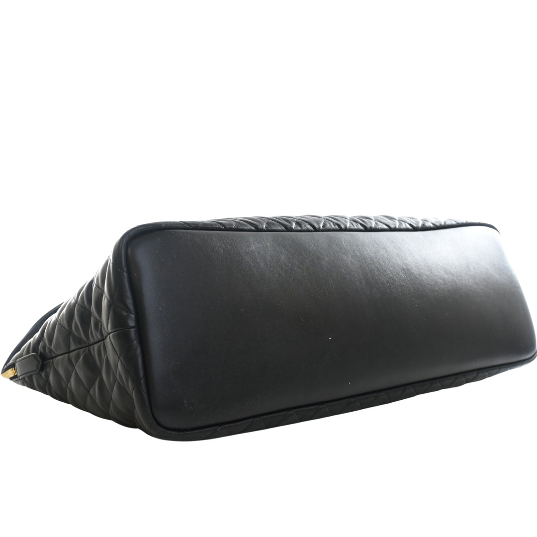 Saint Laurent Matelassé Cuir de veau Monogram ES Giant Sac de voyage