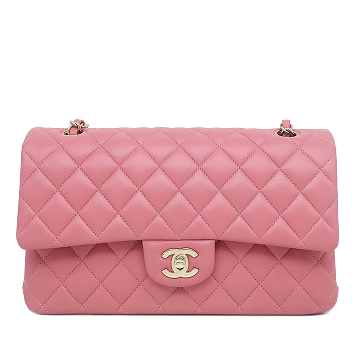 Classic Double rabat Moyen Cuir d'agneau Rose
