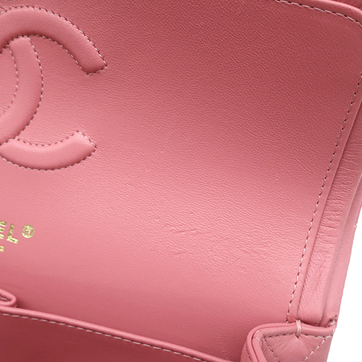 Classic Double rabat Moyen Cuir d'agneau Rose