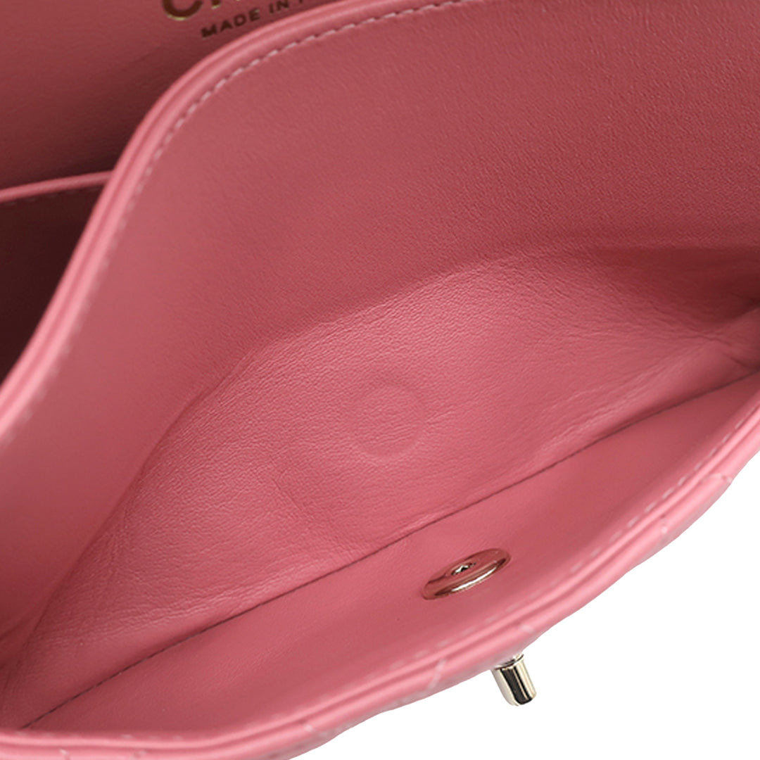 Classic Double rabat Moyen Cuir d'agneau Rose