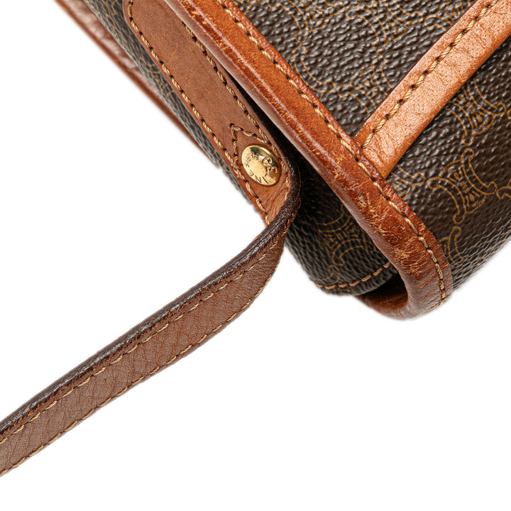 Macadam Coated Canvas Crossbody Brown - Gaby Paris