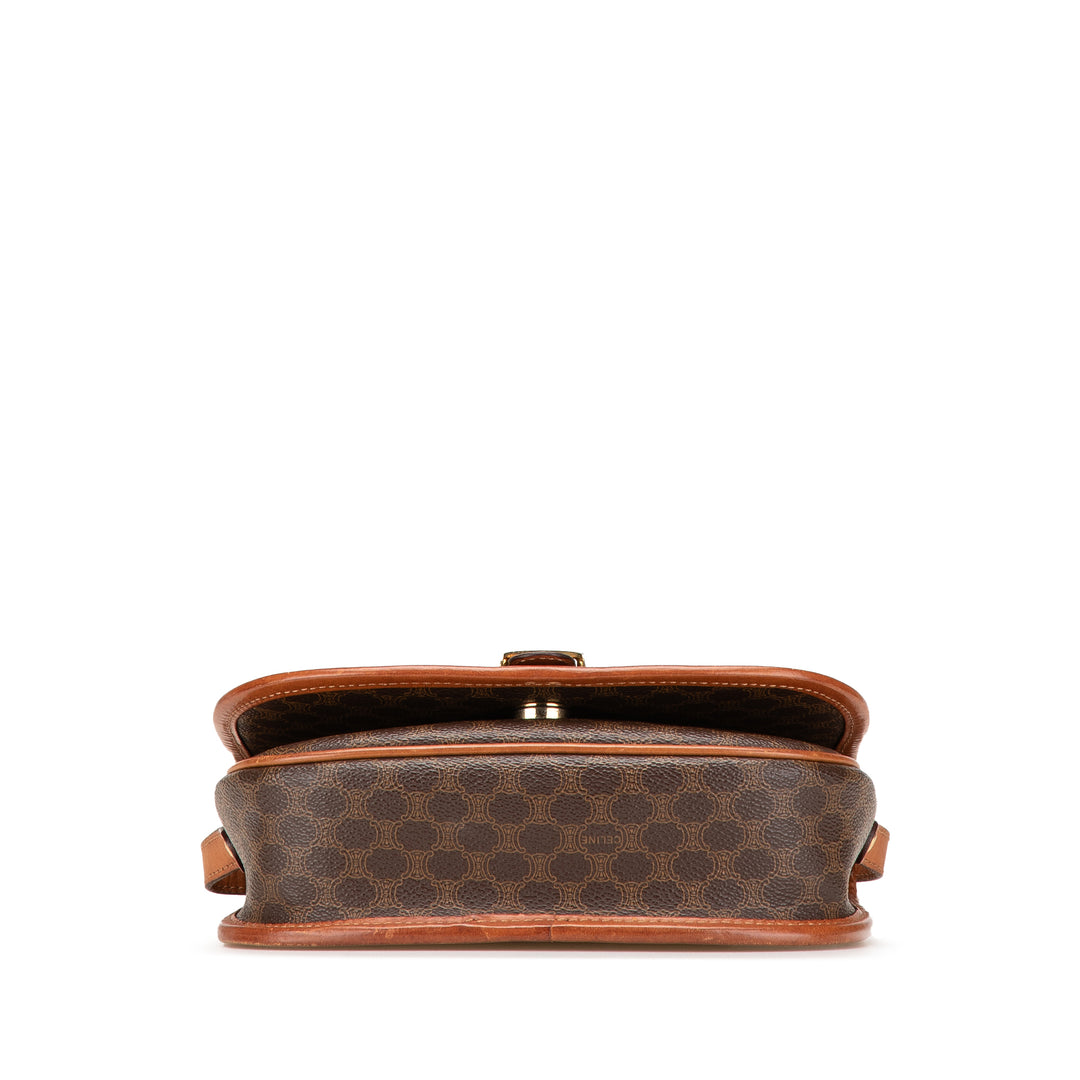 Macadam Coated Canvas Crossbody Brown - Gaby Paris