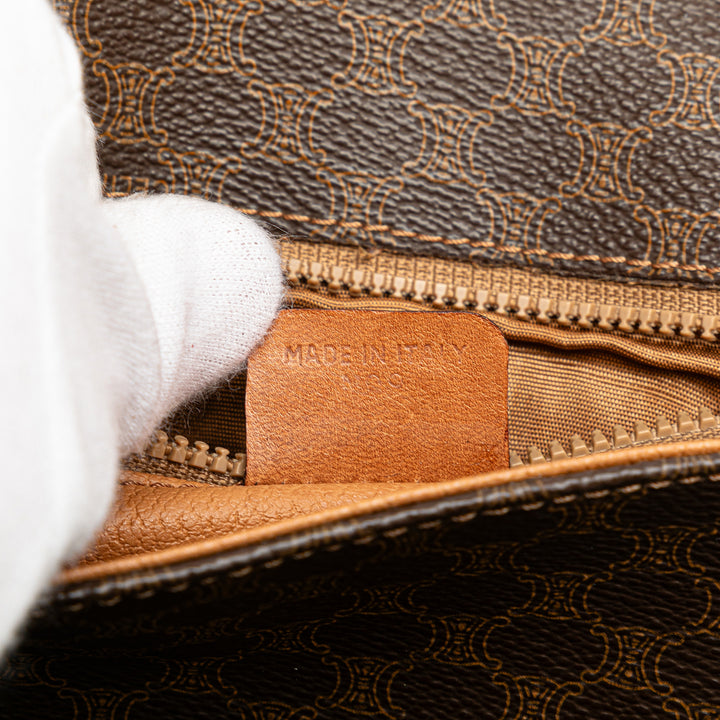 Macadam Coated Canvas Crossbody Brown - Gaby Paris