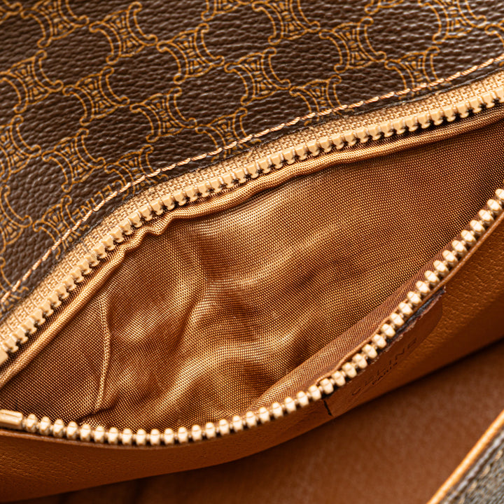 Macadam Coated Canvas Crossbody Brown - Gaby Paris
