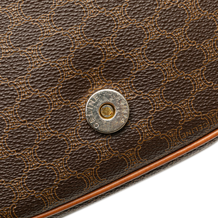 Macadam Coated Canvas Crossbody Brown - Gaby Paris