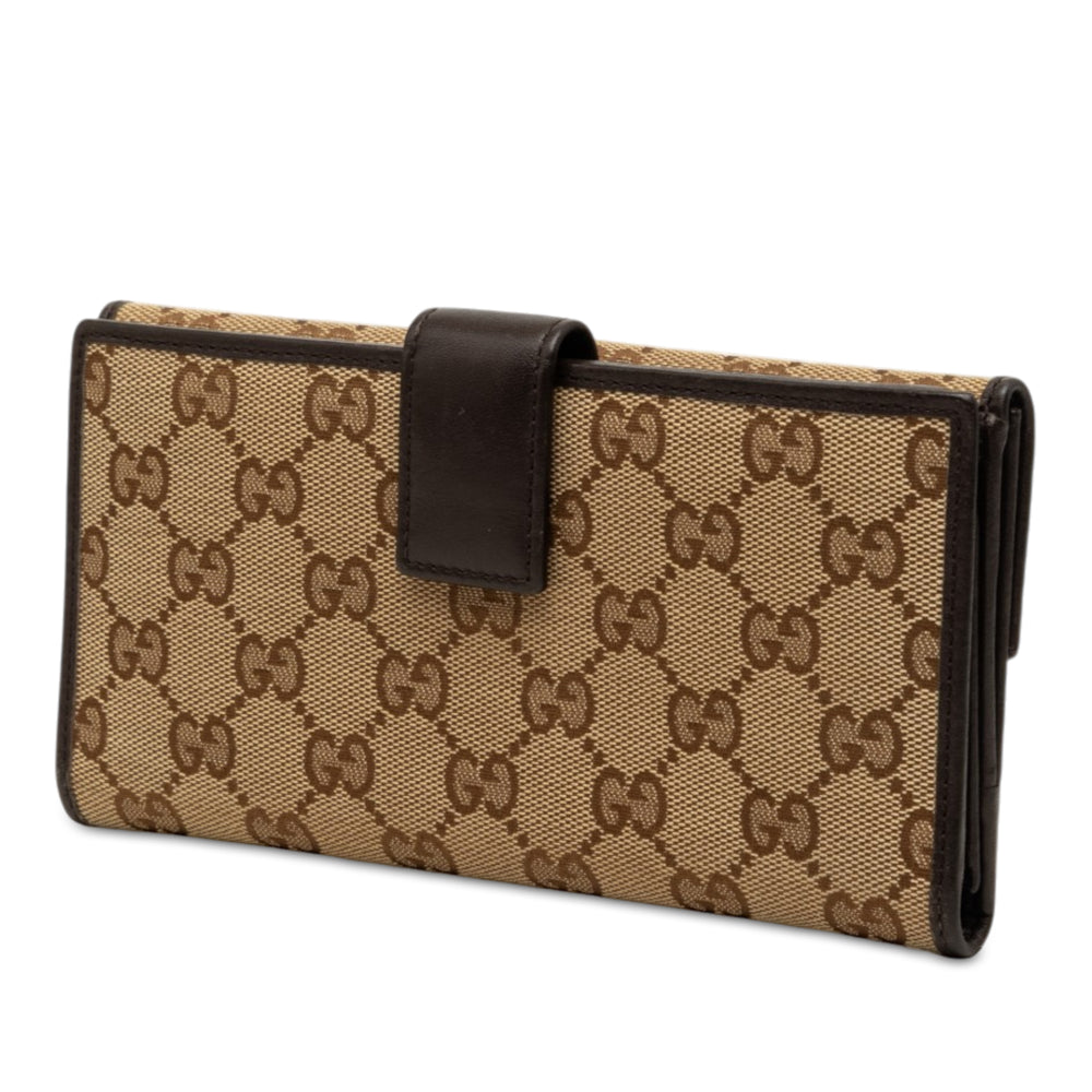 Gucci Portefeuille GG long Marron – vue 2 – GABY PARIS