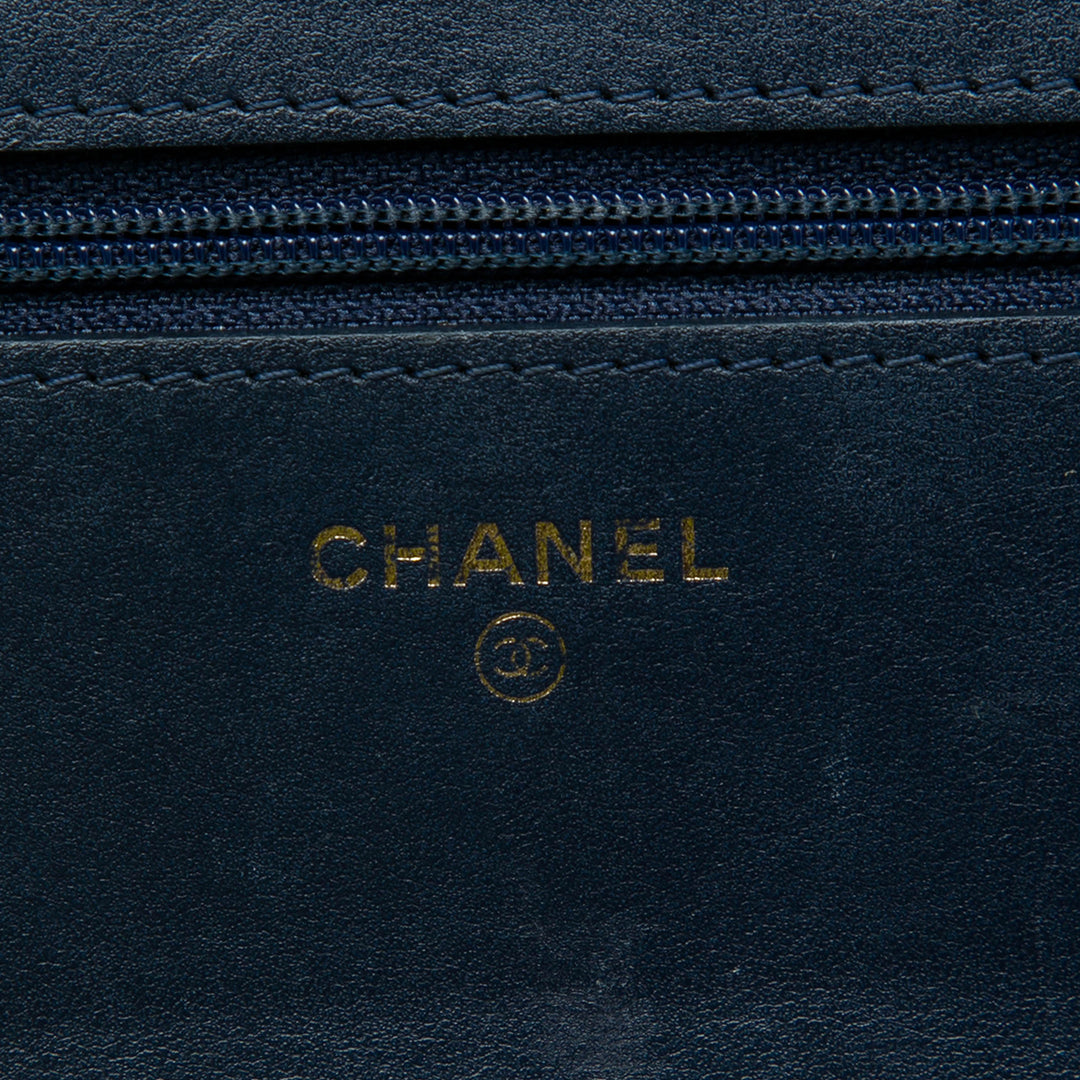 Chanel Matelassé Boy Wallet on Chain Cuir caviar Bleu
