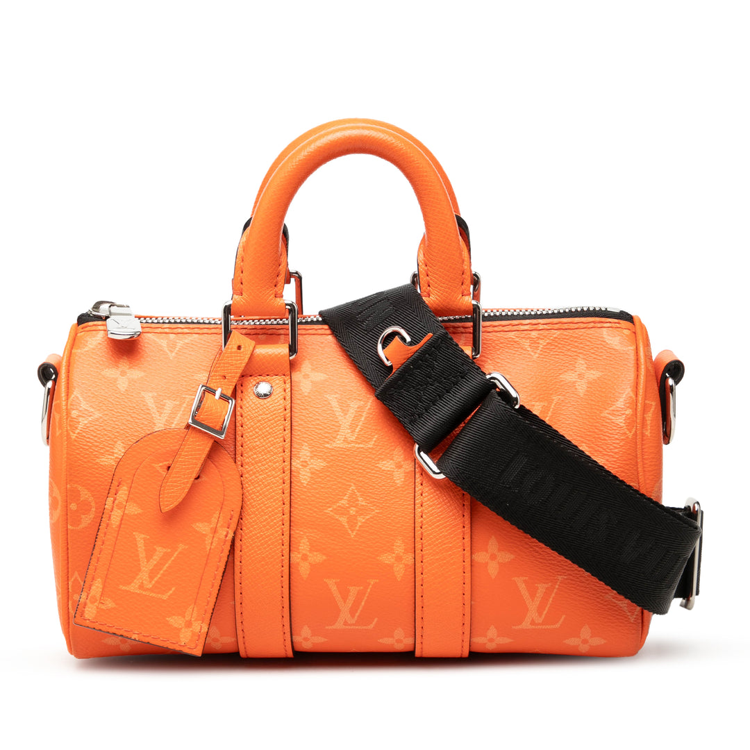 Louis Vuitton Taigarama Keepall Bandouliere 25 Orange