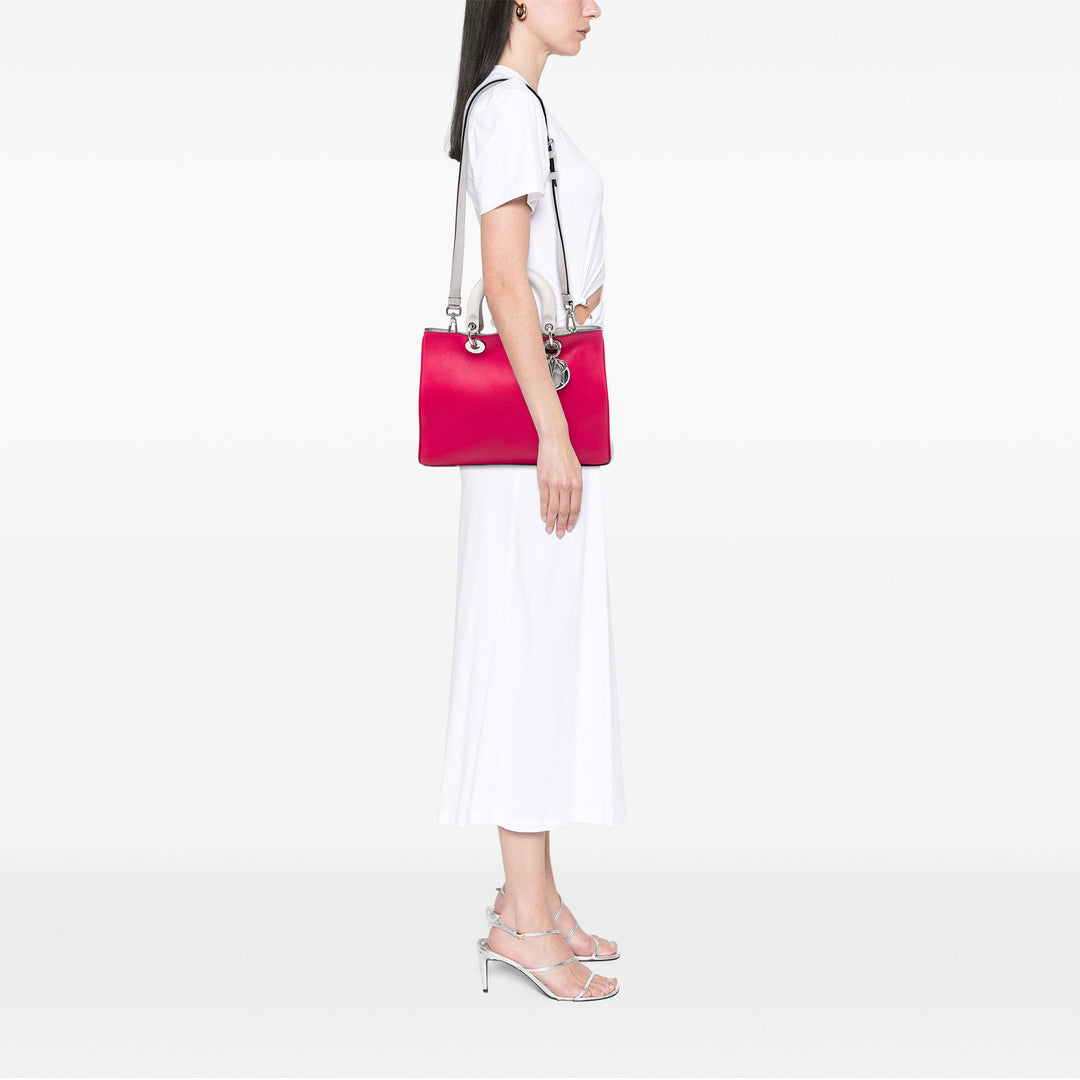 Dior Tricolore Diorissimo Cabas Moyen Cuir de veau Rose – vue 6 – GABY PARIS
