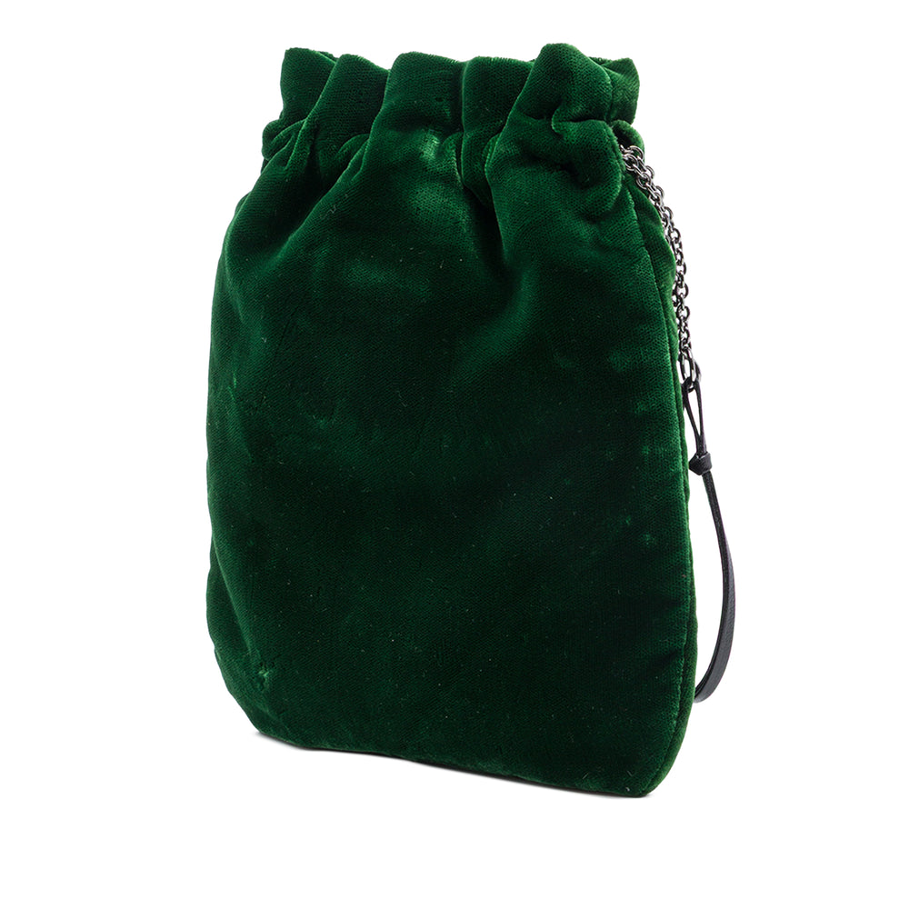 Prada Pochette Beaded Velluto Vert – vue 2 – GABY PARIS