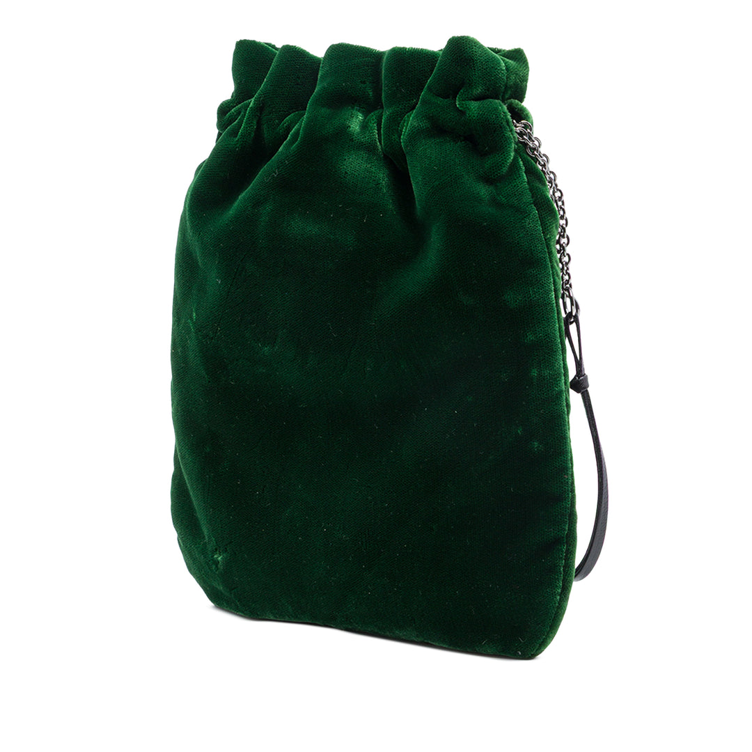 Prada Pochette Beaded Velluto Vert – vue 2 – GABY PARIS