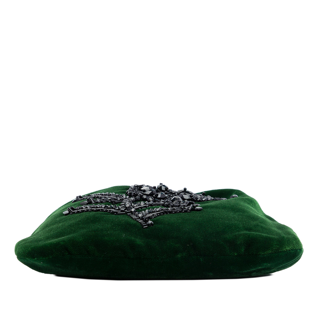 Prada Pochette Beaded Velluto Vert – vue 3 – GABY PARIS