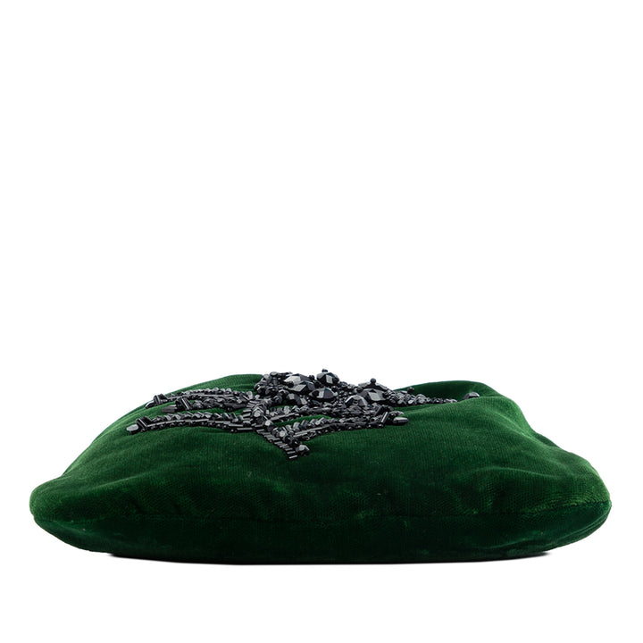 Prada Pochette Beaded Velluto Vert – vue 3 – GABY PARIS