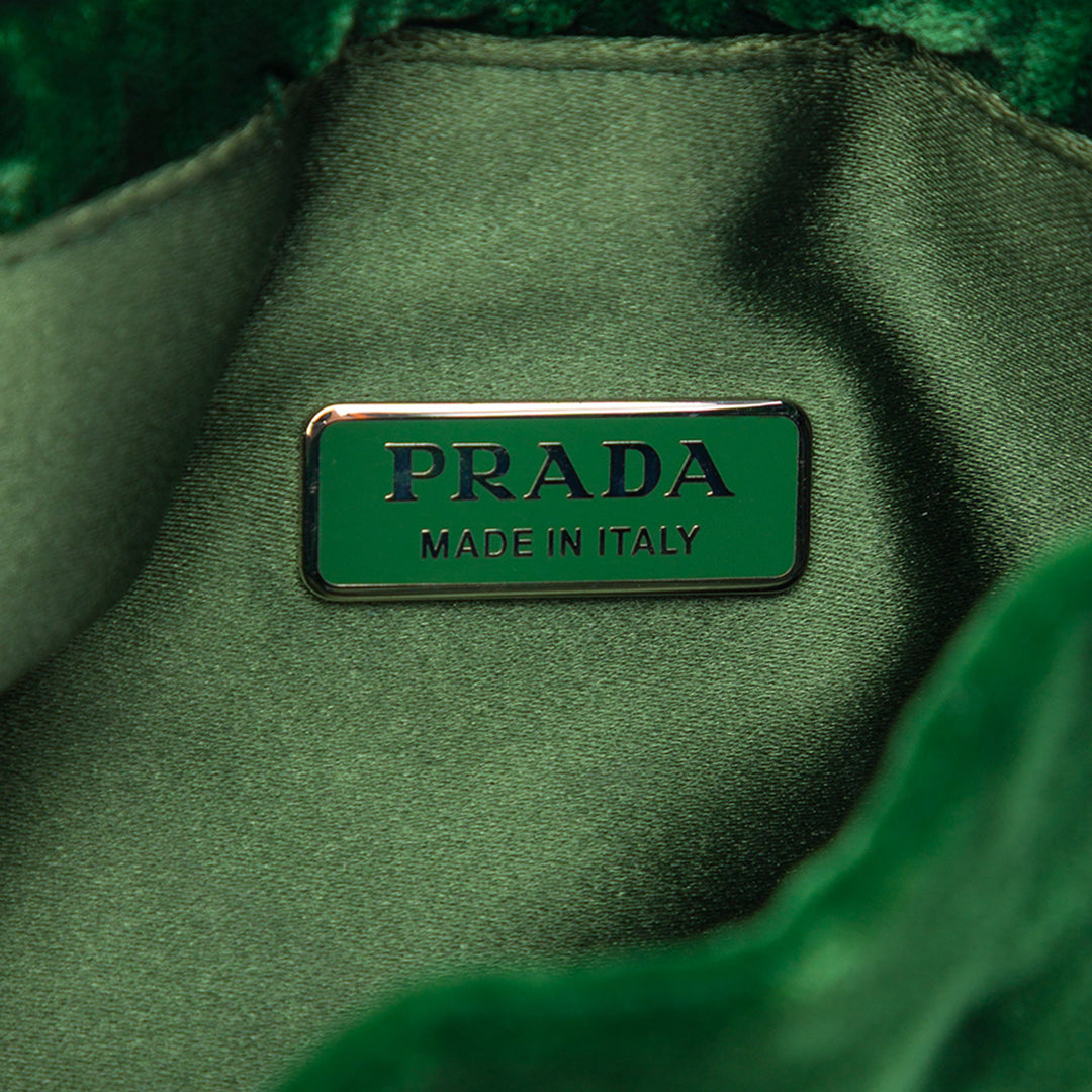 Prada Pochette Beaded Velluto Vert – vue 5 – GABY PARIS