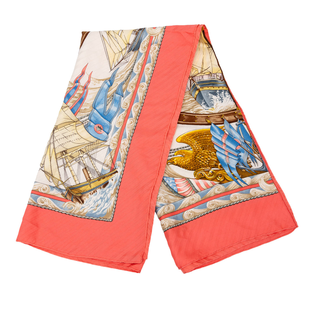 Hermès Vive le Vent Pleated Foulard 90 Multi Multicolore – vue principale – GABY PARIS