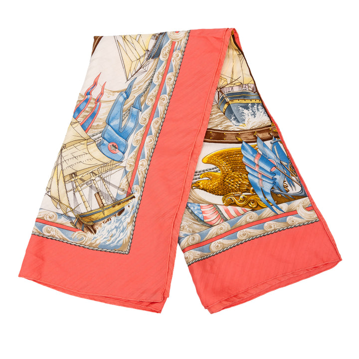 Hermès Vive le Vent Pleated Foulard 90 Multi Multicolore – vue principale – GABY PARIS
