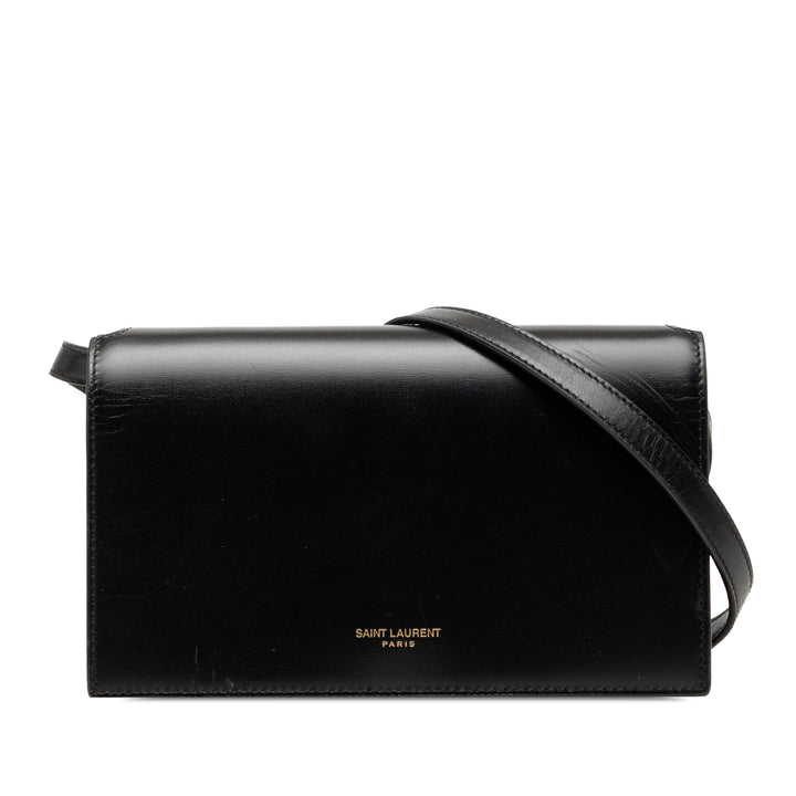 Saint Laurent Smooth Cuir de veau Sac porté croisé