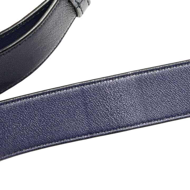 Intrecciato Trimmed Leather Crossbody Black - Gaby Paris