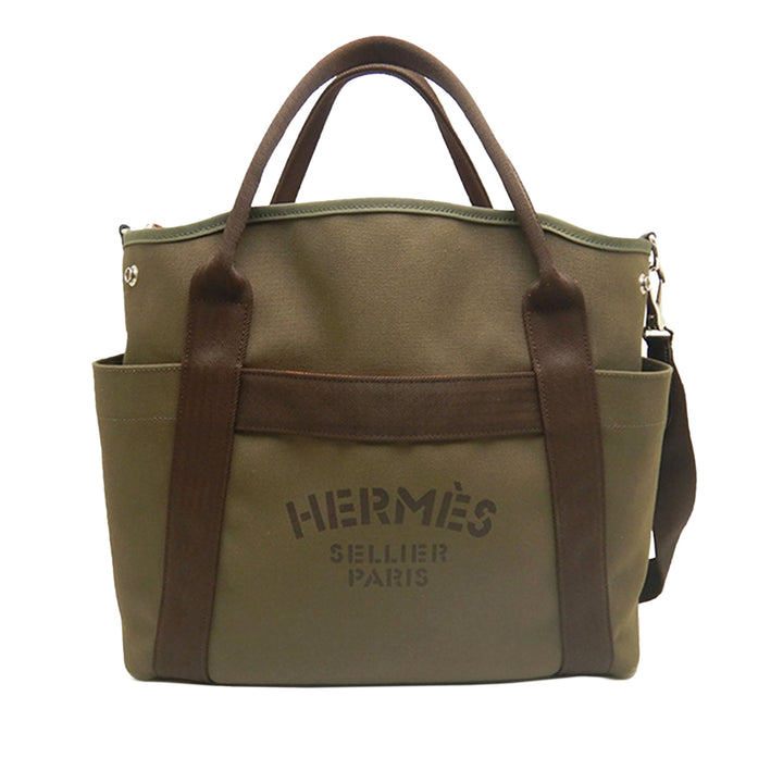 Hermès Toile Sac de Pansage Grooming Sac