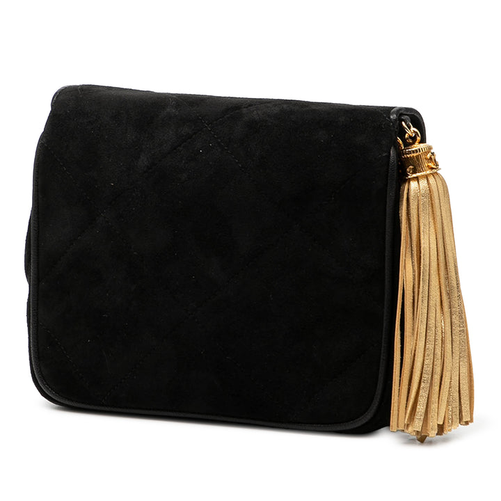 Chanel CC Daim Pompon Sac porté croisé