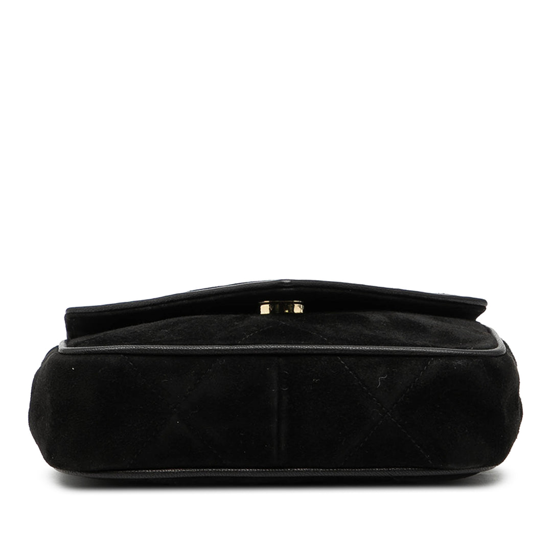 Chanel CC Daim Pompon Sac porté croisé