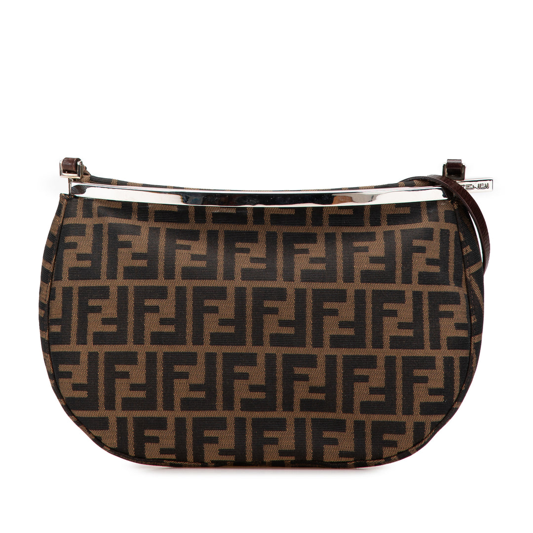 Zucca Canvas Shoulder Bag Brown - Gaby Paris