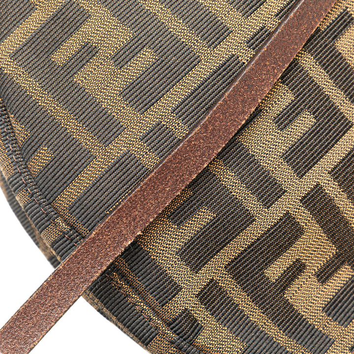 Zucca Canvas Shoulder Bag Brown - Gaby Paris
