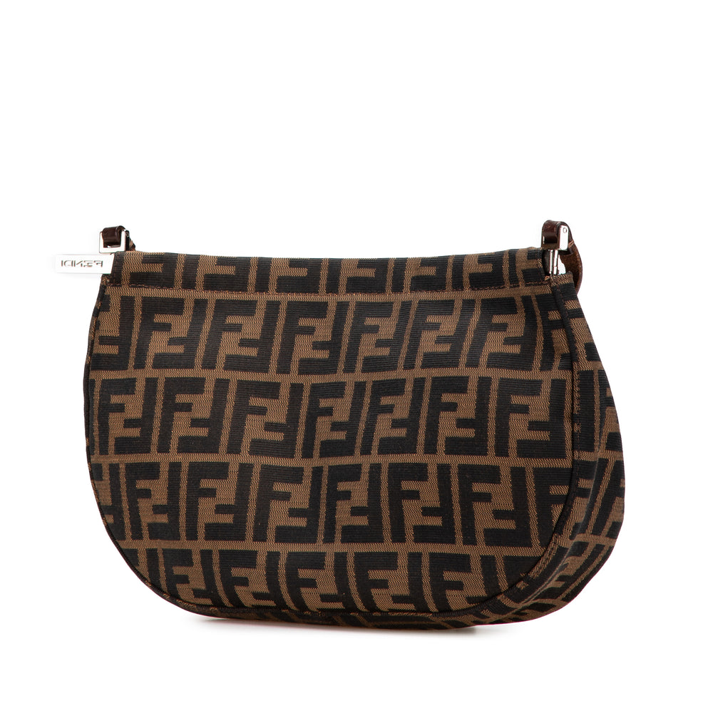 Zucca Canvas Shoulder Bag Brown - Gaby Paris